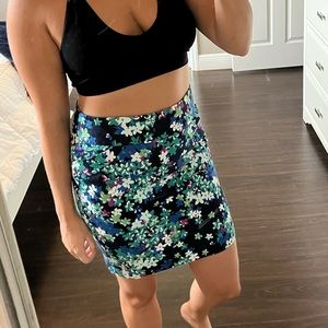 Floral Pencil Skirt